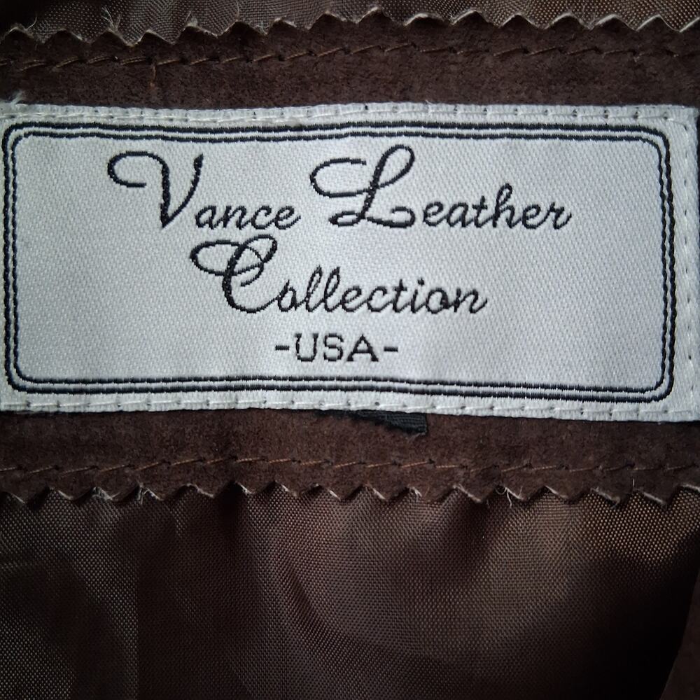 Vance Leather Collection Women Suede Button Up Jacket Coat Pockets Brown Size-XL - Picture 2 of 12